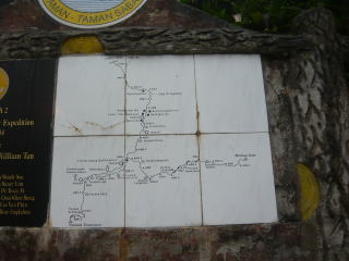 キナバル登山地図